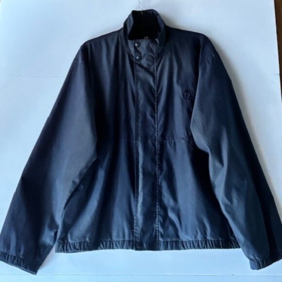 Chaps Ralph Lauren Windbreaker Navy L Nylon Jacket Vtg Mock Neck Retro Active - Picture 1 of 7